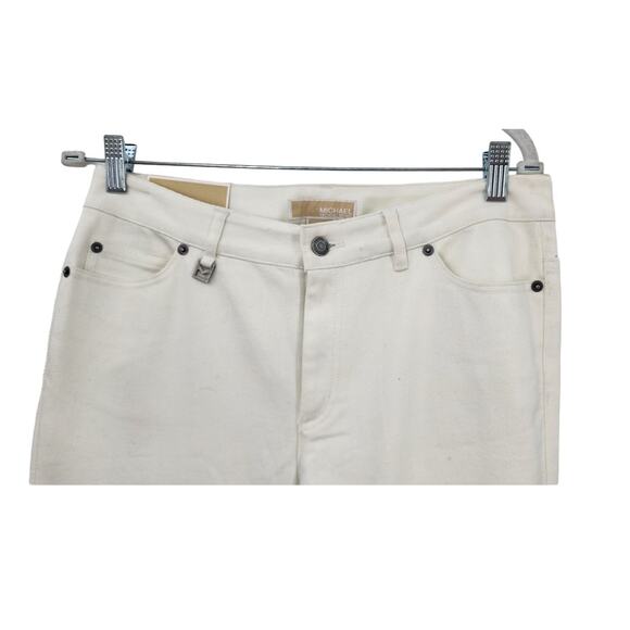 New NWT Michael Michael Kors Bootcut Greenwich Fit White Jeans‎ Size 8 - Picture 3 of 9